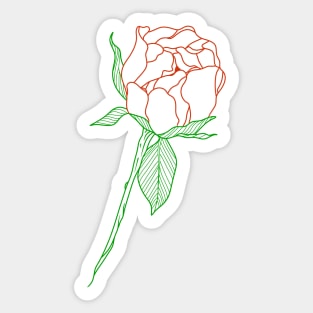 Colors roses line Sticker